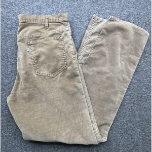 Levis 519 White Tab Brown Corduroy Pants Vintage‎ Men's Sz 34x31 Made In USA